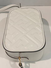 Fendi white Cream Embossed Crossbody leather Bag - NEW