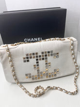 CHANEL Mosaic Large Jumbo large White CC Calfskin Leather Flap shoulder Bag