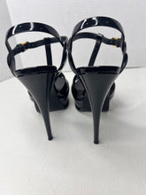 Saint Laurent Ysl Tribute 105mm Black Patent Leather Sandal Platform Heels Size 41 / 11