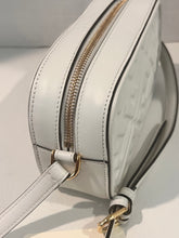 Fendi white Cream Embossed Crossbody leather Bag - NEW