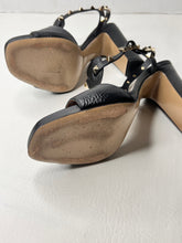 Valentino Garavani Rockstud T strap Block Sandals Heels Size 40/ 10