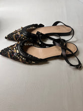 Christian Dior flat ankle strap beaded sandals size 42/ 12