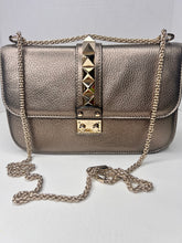 Valentino Garavani Rockstud Glam Lock Shoulder Crossbody Bag metallic bronze
