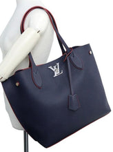 Louis Vuitton Lockme Go Marine Rouge Navy Leather Tote Shoulder Bag