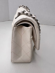 Chanel medium classic double flap White caviar / shw hardware shoulder bag
