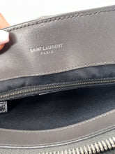 Saint Laurent Ysl Loulou Large Chain Shoulder Bag in quilted leather grey fog