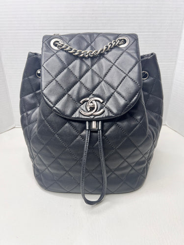 CHANEL Lambskin Black Quilted Daily Supple Small Backpack