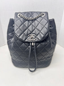 CHANEL Lambskin Black Quilted Daily Supple Small Backpack
