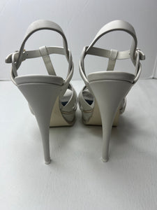 Saint Laurent Ysl Tribute Platform Sandal white sandal heels size 36.5 / 6.5