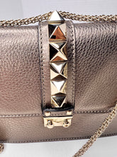 Valentino Garavani Rockstud Glam Lock Shoulder Crossbody Bag metallic bronze