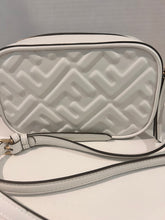 Fendi white Cream Embossed Crossbody leather Bag - NEW