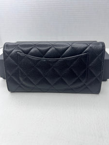 Chanel Classic black/ghw caviar flap continental wallet