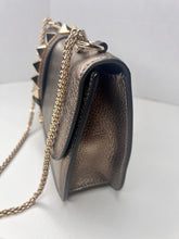 Valentino Garavani Rockstud Glam Lock Shoulder Crossbody Bag metallic bronze