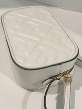 Fendi white Cream Embossed Crossbody leather Bag - NEW