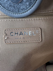 Chanel Deauville Wool Felt Large Tote -Grey/Beige