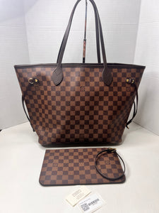 Louis Vuitton Neverfull MM Damier Ebene Tote