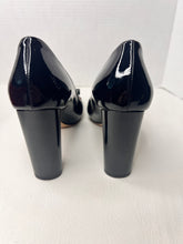 Salvatore Ferragamo Black Patent Leather Pumps Block Heels Size 40/ 10