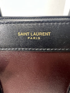 Saint laurent Ysl small sac du jour king palm umber and black tote shoulder bag