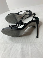 Rene Caovilla black embellished sandal heel Sz 39