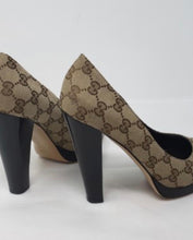 Gucci GG beige brown guccisimma pumps heels size 8