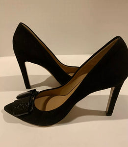 Salvatore Ferragamo MIMI 100 suede reptile heels pumps size 9.5