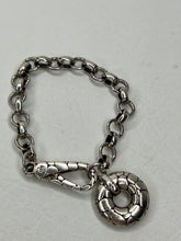 John Hardy Kali Pebbled chain link toggle sterling silver bracelet