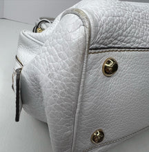Dolce & Gabbana white leather bowling bag satchel handbag