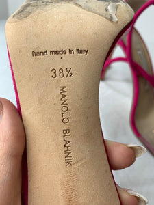 Manolo Blahnik Estro PVC Ankle Strap Sandal size 8.5