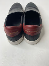 Burberry perforated check leather mens slip on sneaker loafer Size 42 / 9