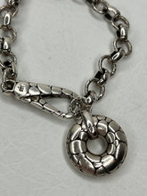 John Hardy Kali Pebbled chain link toggle sterling silver bracelet