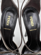 Fendi Zucca Monogram Canvas Criss Cross Platform Heel Size 38.5 / 8.5