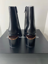 Alexander Wang “Anna” cut out heels black leather booties size 37/ 7