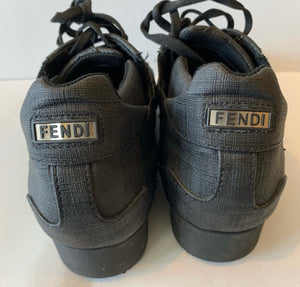 Fendi women’s Black canvas sneakers size 37