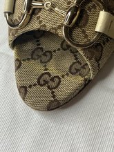 Gucci D’orsey beige Horsebit canvas heel sandal size 10.5