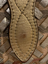 BURBERRY Gold Haymarket Nova Check Brook Hobo Leather Shoulder Bag