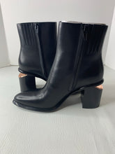 Alexander Wang “Anna” cut out heels black leather booties size 37/ 7