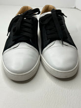 Christian Louboutin white black bandaged lace up sneakers size 39.5