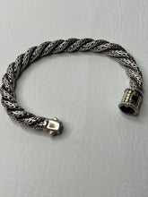 John Hardy 11mm sterling silver 18kt gold braided unisex bracelet