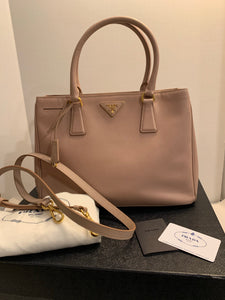 Prada Galleria medium satchel crossbody tote-blush