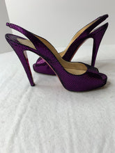 Christian Louboutin No Prive Metallic purple slingback heels Size 39 / 9